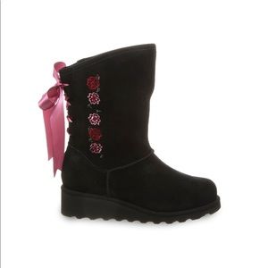 Boots Girl Color Black and Pink Size 3